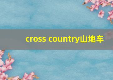 cross country山地车